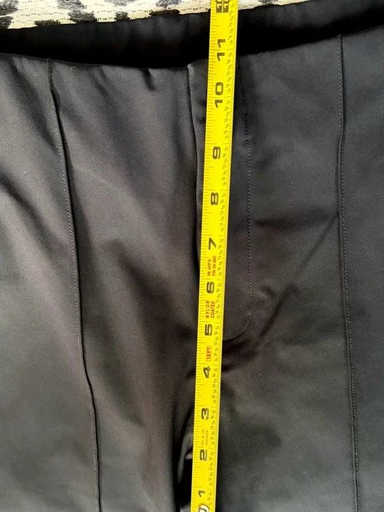 Vuori Pants Women Sz S Black Meta Wide Leg Trouser Stretch Pintuck Office EUC - Picture 10 of 16